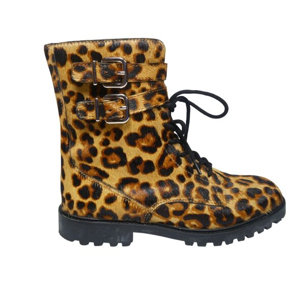 Antonio Melani BERTILLI Leopard Print Calf Boots Size 8M - Picture 5 of 10